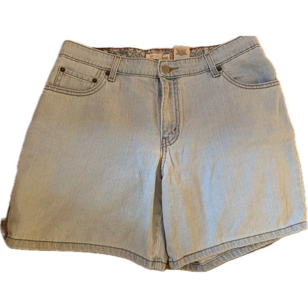 Levis 550 Relaxed Shorts Womens 12 Light Wash Denim High Waisted Jean Shorts
